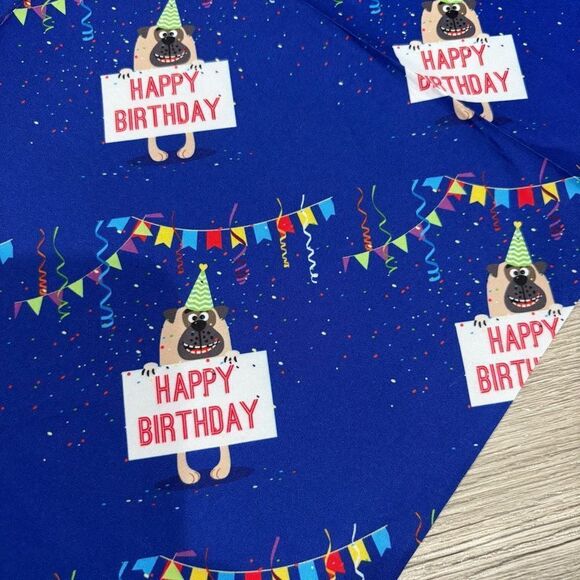 2 FOR $10 Blue Pug Dog Birthday Bandana - Picture 2 of 7